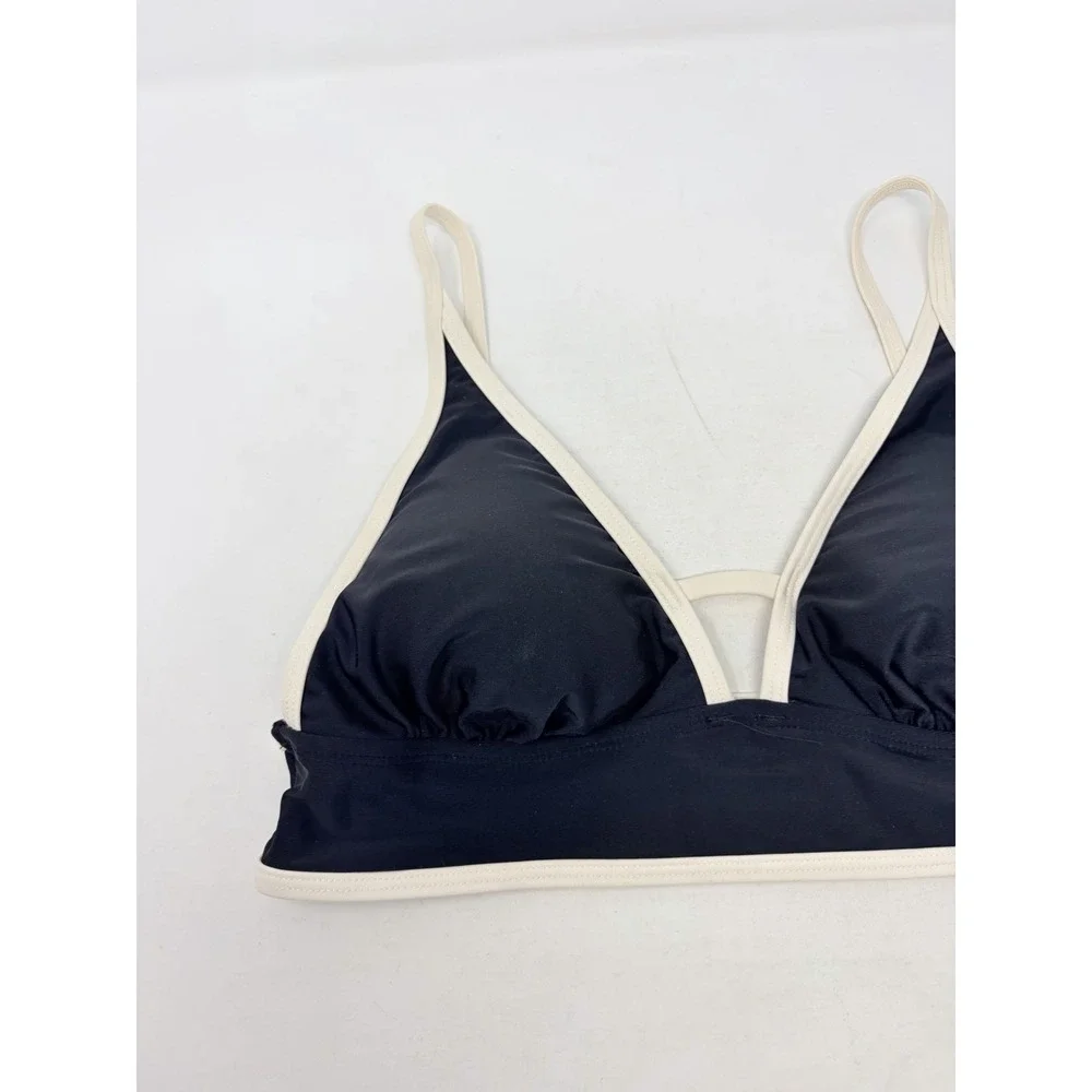 Salt + Cove Juniors Size XS In a Bind Front Tab Midkini Swim Top in Black 573